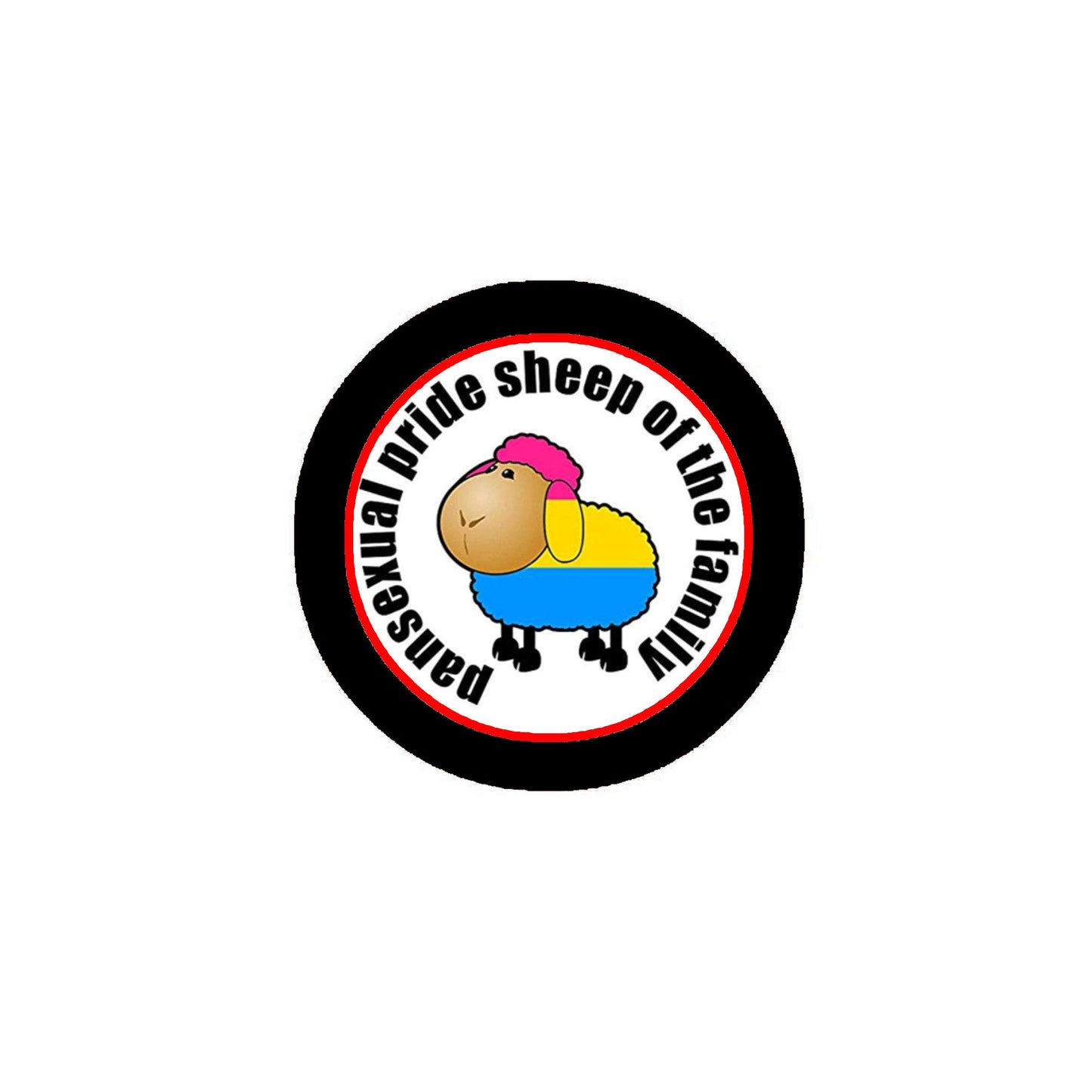 Pansexual Pride Sheep of the Family Pinback 1.25-inch Default Title