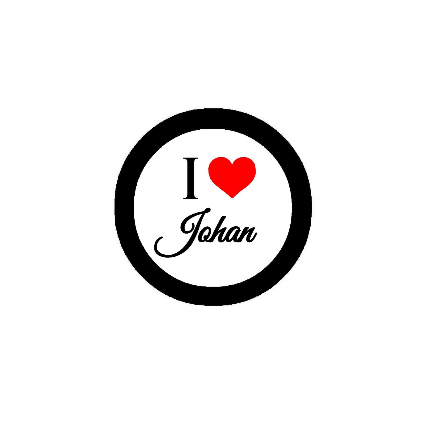 I Love Johan 2.25-inch Pinback Badge Default Title