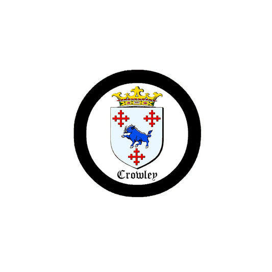 Crowley 3" Coat of Arms Fridge Round Magnet