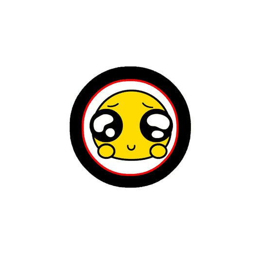 Sadly Yellow Emoji Pinback 2.25-inch Default Title