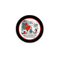 2.25-inch Mother's Day pinback badge, black rim with cartoon and 'Happy Mother's Day' text