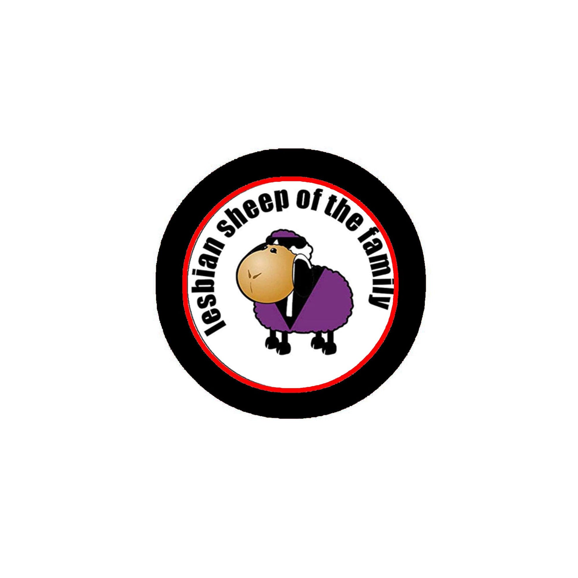 Lesbian Pride Sheep of the Family 1.25-inch Pinback Button Pin LGBT Default Title