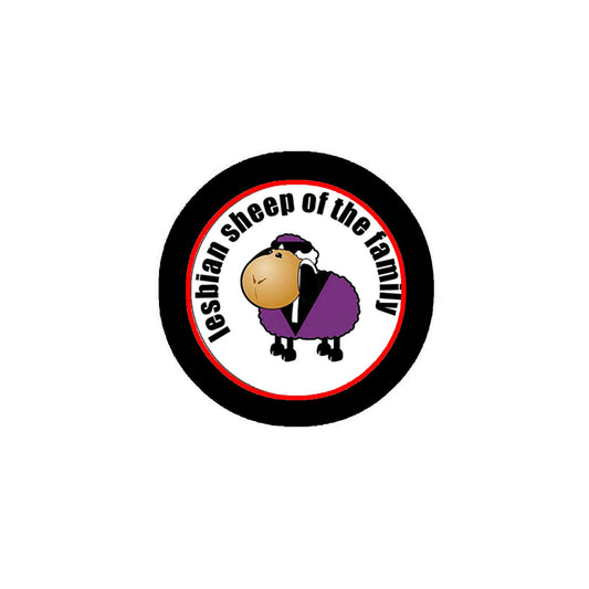 Lesbian Pride Sheep of the Family 1.25-inch Pinback Button Pin LGBT Default Title