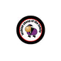 1.25-inch pinback button with cartoon sheep and Pride text around the edge