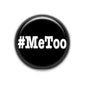 Round black Fridge magnet, 38 mm, '#MeTOO' hashtag text