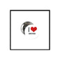 Round silver button pin with red heart and BRUNEI text