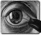 Non-slip gaming mousepad with grayscale eye graphic