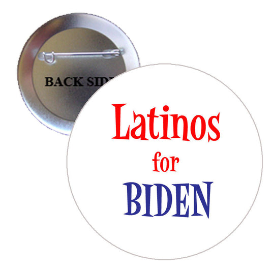 Les Latinos soutiennent Biden Pinback 2.25"