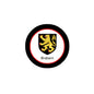 3-inch circular crest coat of arms refrigerator magnet, Brabant lion in red ring