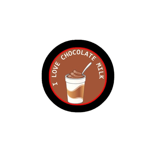 Pin "Me encanta la leche con chocolate" de 1,25"