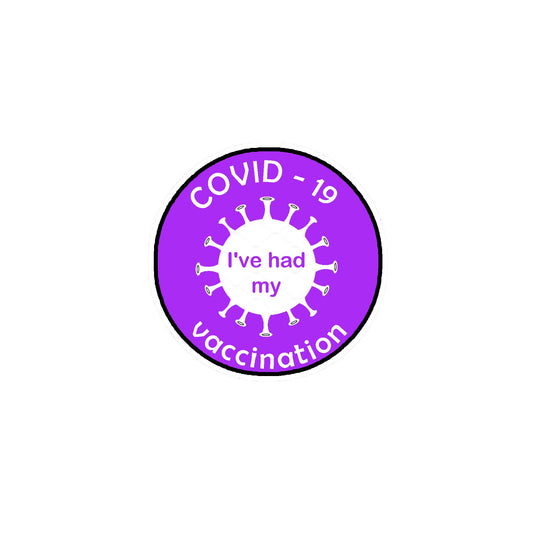 I have my COVID19 Vaccination Pinback 1.25" Violet