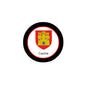 Round Castile family crest coat-of-arms magnet with shield and “Castile” text