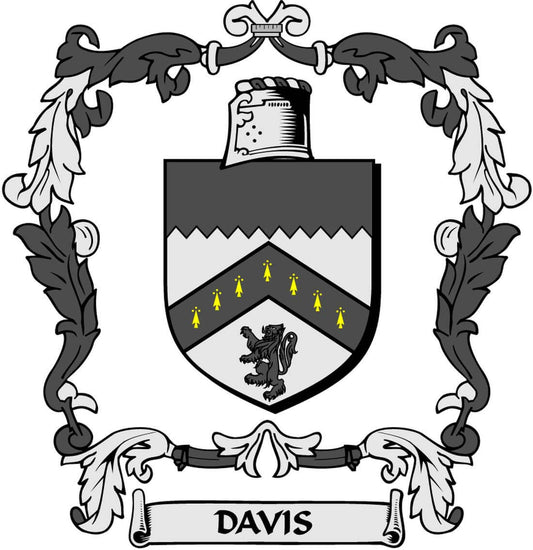 Badge de 3" représentant les armoiries de la famille Davis