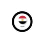 Egypt flag bottle opener keychain, round black ring with flag emblem center