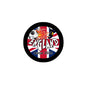 England 2022 soccer pinback button with lion crest, England and Qatar 2022 text