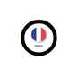France flag keychain bottle opener with circular black ring and “FRANCE” text