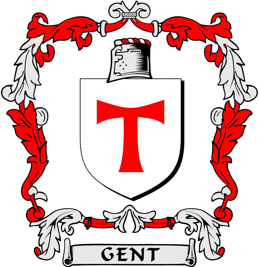 Aimant rond de 3 pouces avec blason de la famille Gent