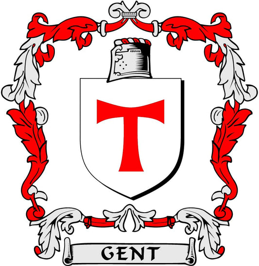 Aimant rond de 3 pouces avec blason de la famille Gent