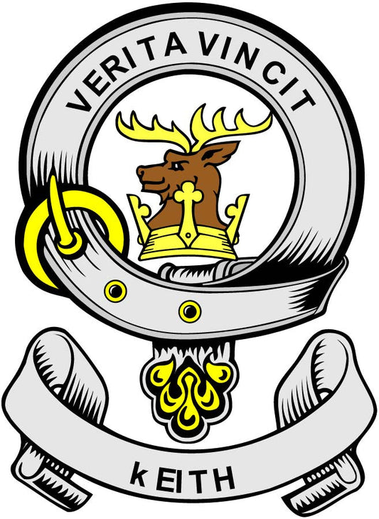 Keith Family Crest 3" Coat of Arms Round Magnet