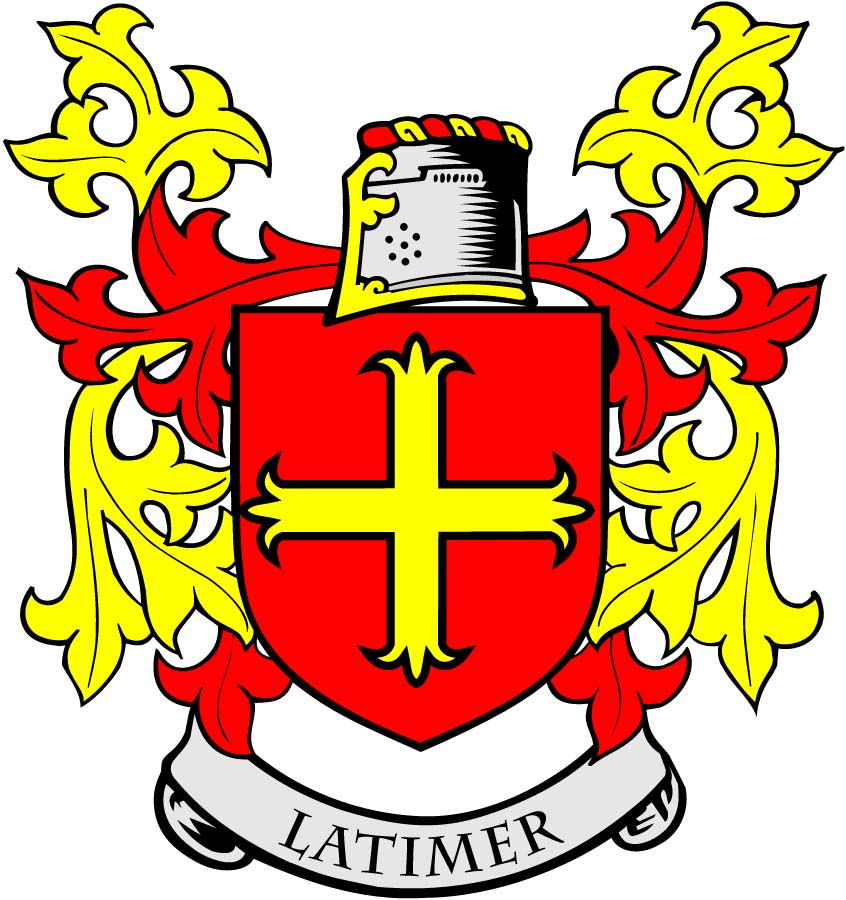 Latimer 2 Family Crest 3" Coat of Arms Round Magnet