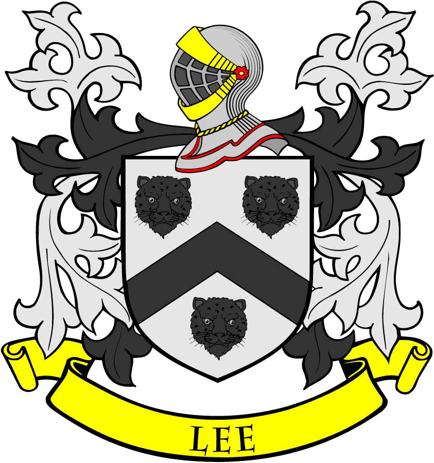 Lee Family Crest 3" Coat of Arms Round Magnet