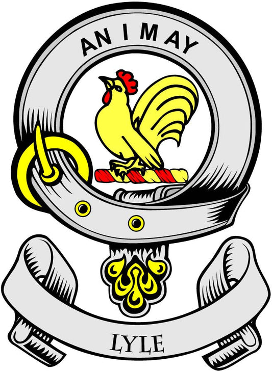 Lyle Family Crest 3-inch Coat of Arms Round Magnet