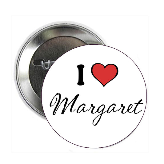 5 I Love Margaret Pins/ Buttons/ Pinbacks/ Badges