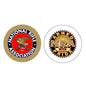 2.25-inch pinback buttons, NRA and National Rifle Association logos, round badges