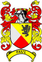 Paul family crest coat of arms magnet with shield and PAUL banner