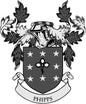 Family crest coat-of-arms magnet with shield stars and Phipps banner