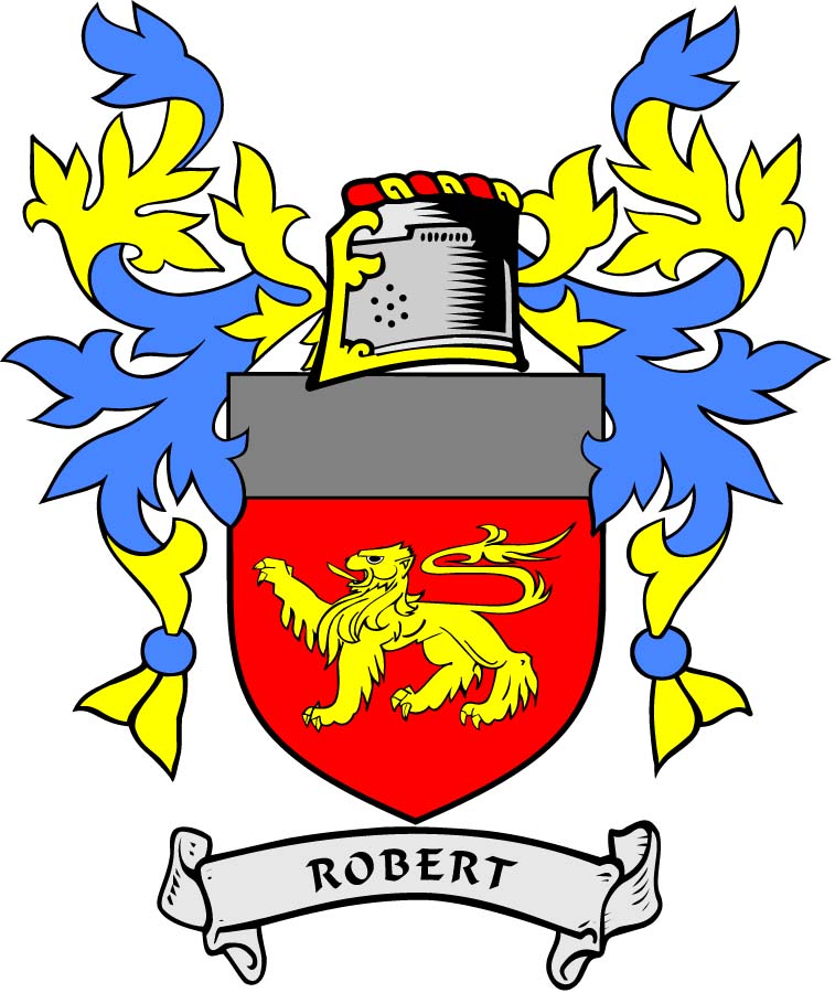 Robert Family Crest 3" Coat of Arms Round Magnet