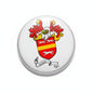3-inch round coat of arms family crest magnet with lion shield design
