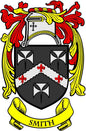 Smith 2 family crest coat arms magnet, 3-inch, shield with SMITH banner