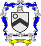 Wanton family crest coat of arms magnet with shield and blue banner reading "Wanton"