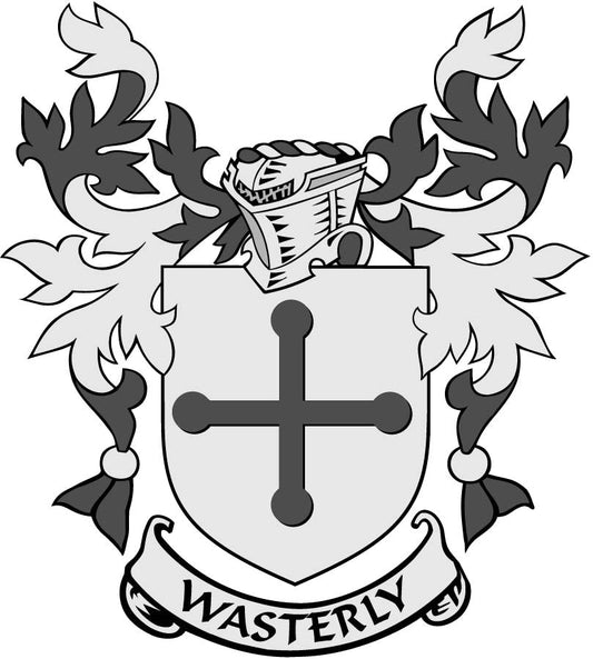 Wasterly Family Crest 3" Coat of Arms Round Magnet