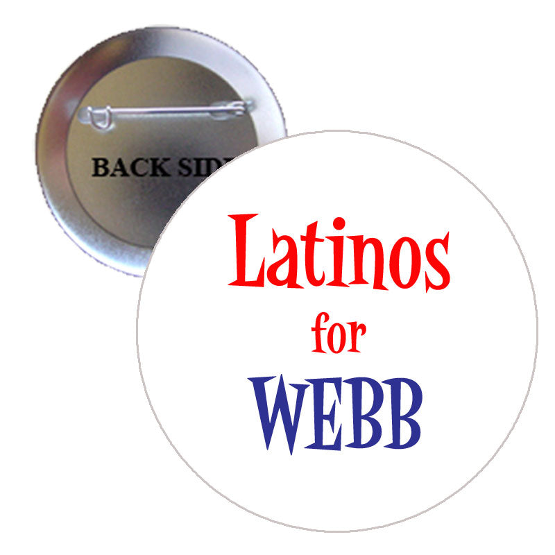 Les Latinos soutiennent Webb Pinback 2.25"