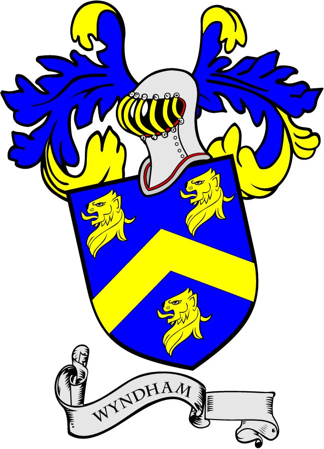 Wyndham Family Crest 3" Coat of Arms Round Magnet