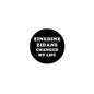 Black 2.25-inch pinback button with white 'Zinedine Zidane changed my life'.