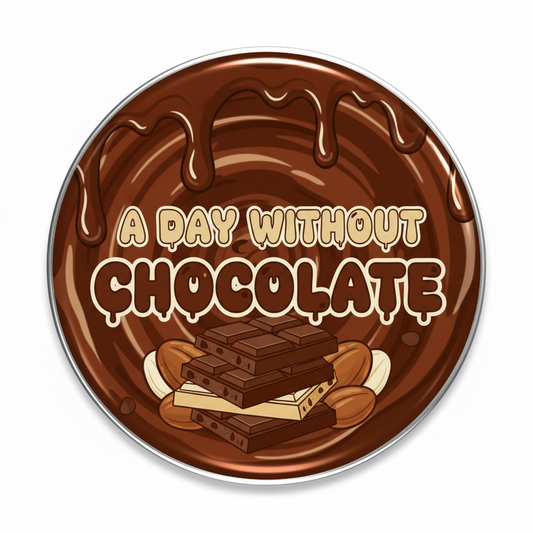 A Day Without Chocolate Pinback 2.25-inch