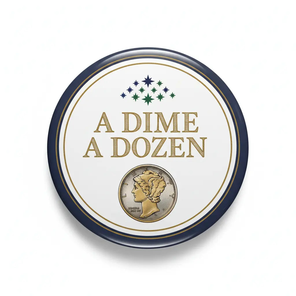 A dime a dozen Pin Button 2.25-inch - mypinbacks.com