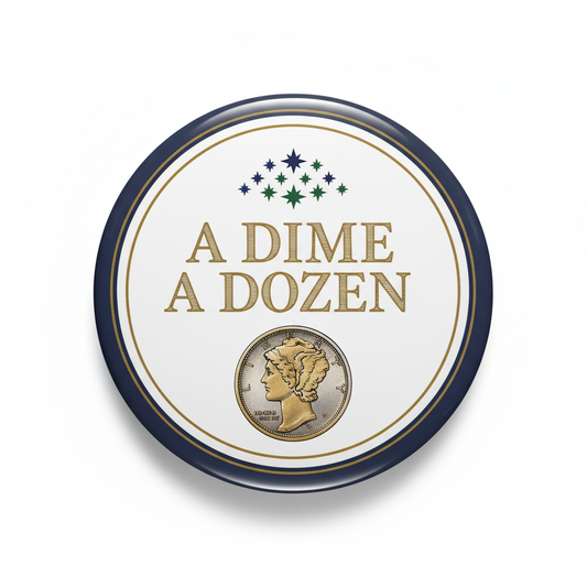 A dime a dozen Pinback 2.25-inch