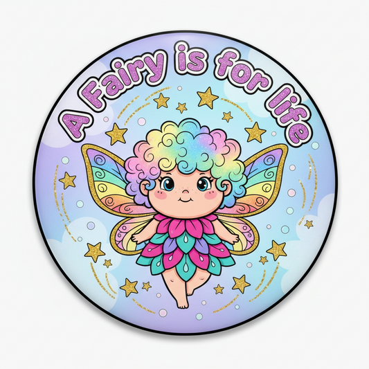 A Fairy is for life Pinback 2.25-inch