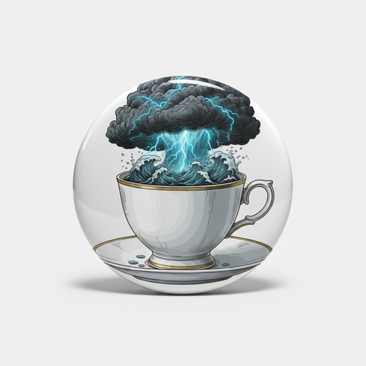 A storm in a teacup Pinback 2.25-inch