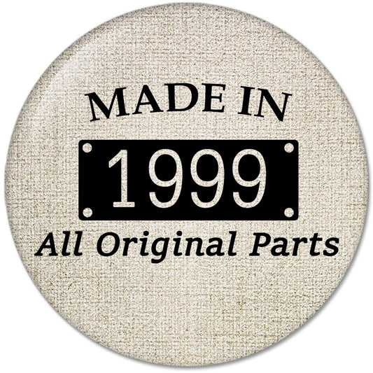20th Birthday Gifts Made IN 1999 All Original Parts Pinback Button Badges (58mm), NEW