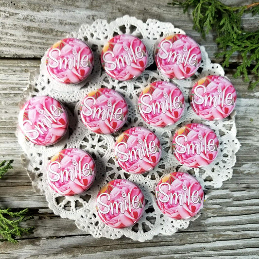 Button Pins 12 Smile Pins Trade Badges 1 1 4 PINBACK Face Mask Flair DecoWords USA Roses Pin Badges Default Title