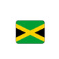 Jamaica flag mousepad, square design with green, gold, and black cross