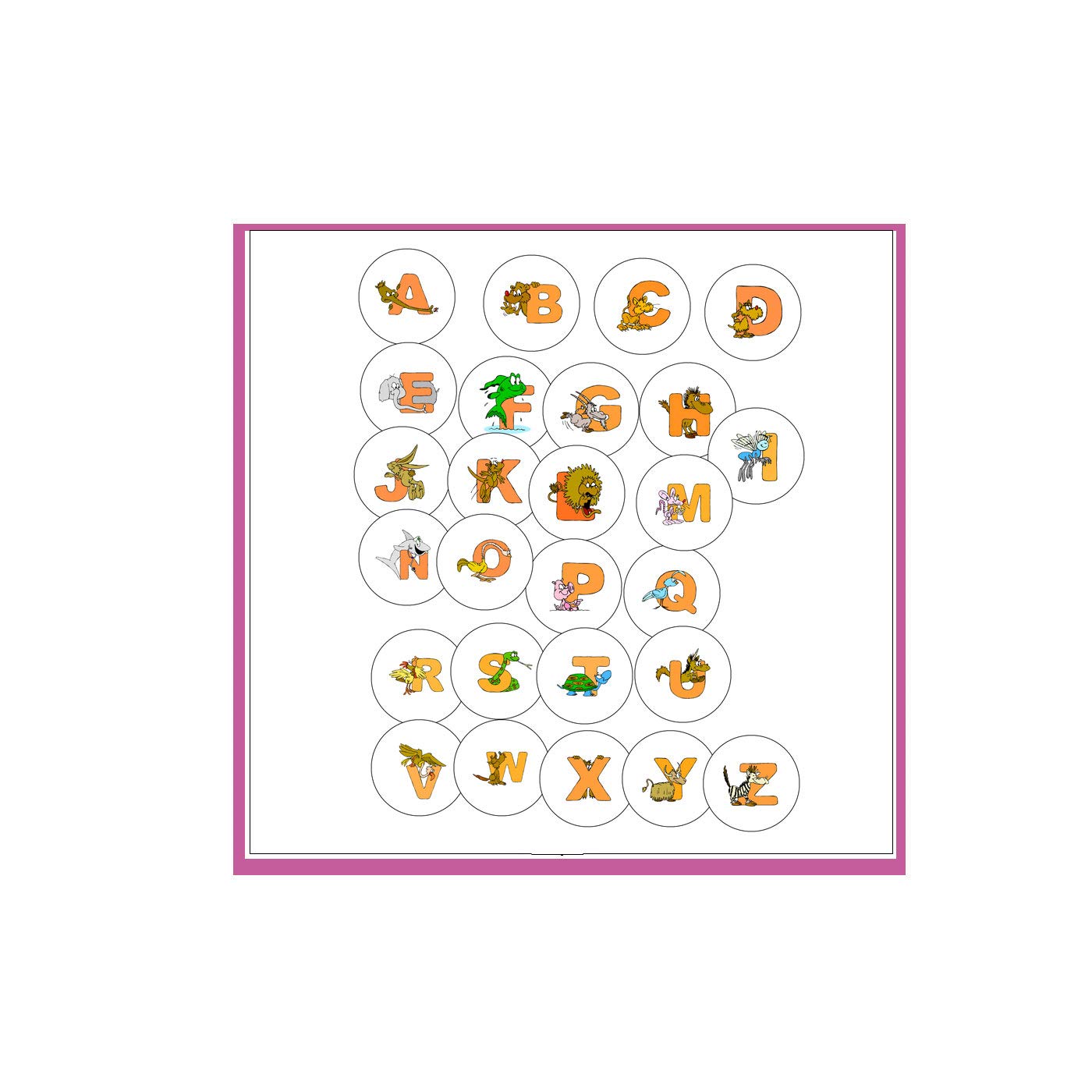 Cute Alphabet Letters for Kids Pinbacks 2.25" Educational