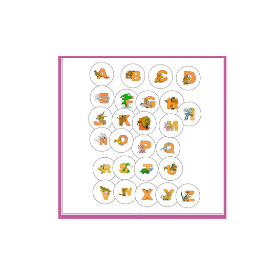 Cute Alphabet Letters for Kids Pinbacks 2.25" Educational