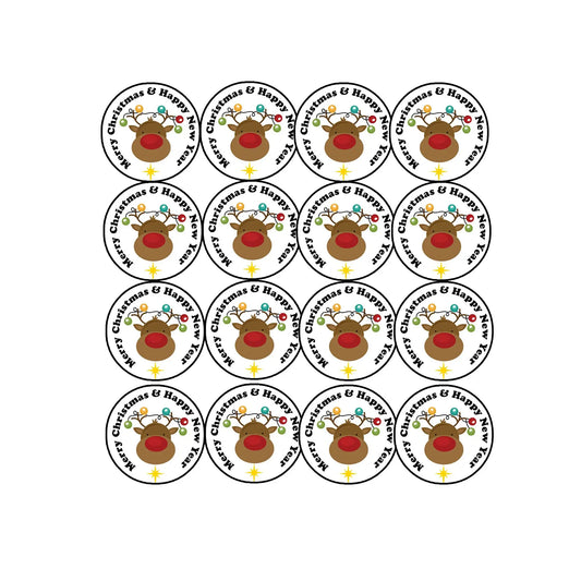 Merry Christmas and Happy New Year Pinback Button, 2.25-inch LARGE Default Title