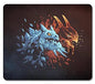 Jakiro twin head dragon mouse pad with blue and orange head art